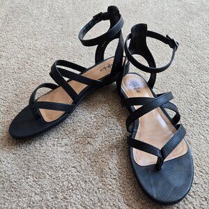 Style & Co. Black Bahara Ankle Strap Strappy Sandals Size 8